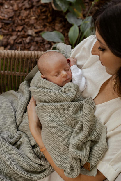 Kocyk bambusowy Bibi- ColorStories Oliwkowy