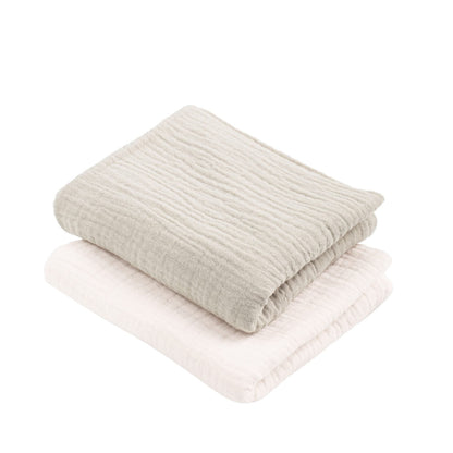 Pieluszki muślinowe 2 szt - ColorStories Beżowy i kremowy 75x75