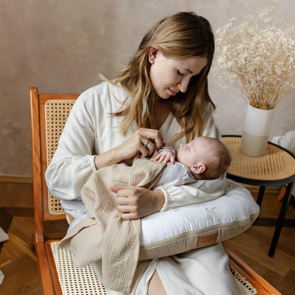 Pieluszki muślinowe 2 szt - ColorStories Ciepły beż i oliwkowy 50x60