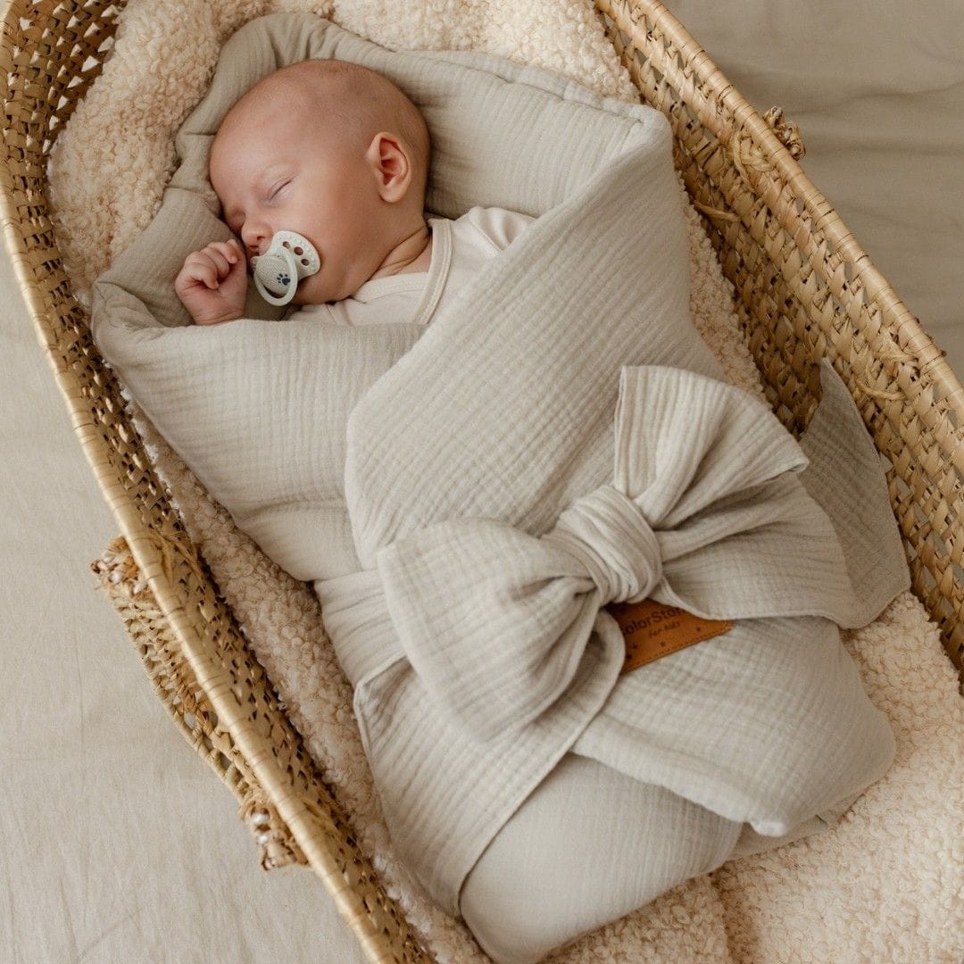 Rożek niemowlęcy muślinowy beż - ColorStories