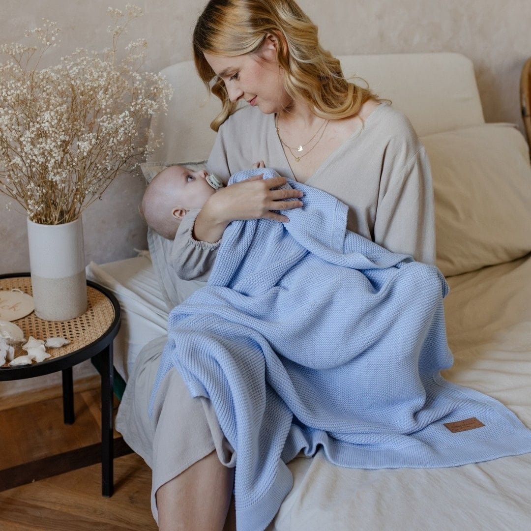 Kocyk bambusowy Bibi- ColorStories Baby blue