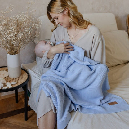 Kocyk bambusowy Bibi- ColorStories Baby blue