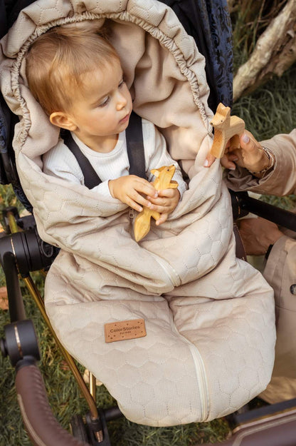 Śpiworek do gondoli i spacerówki 2w1 6-24 mies - ColorStories Beżowy