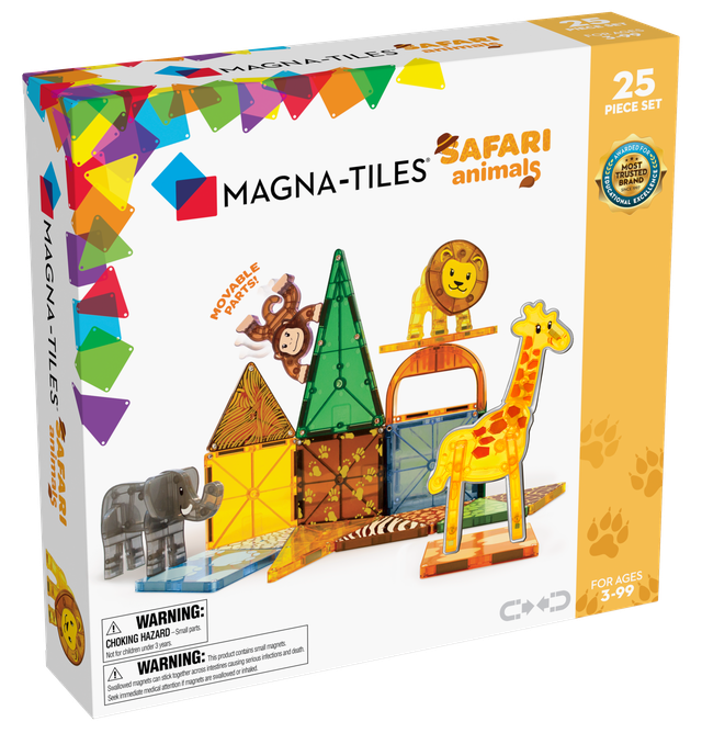 Klocki Magnetyczne Safari Animals 25 el. - MAGNA-TILES®