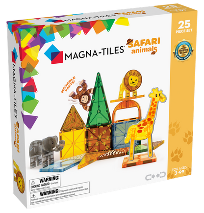 Klocki Magnetyczne Safari Animals 25 el. - MAGNA-TILES®