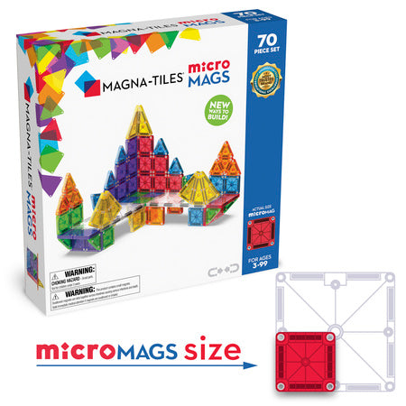 Klocki Magnetyczne microMAGS 70 el. - MAGNA-TILES®