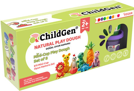 Naturalna ciastolina zestaw eco kubków 8 szt. - Childgen