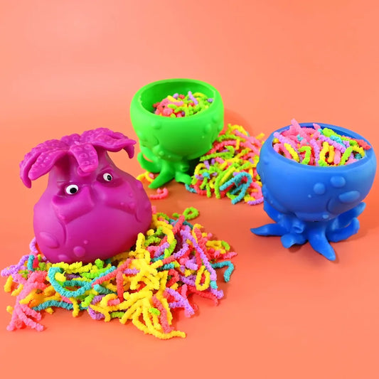 Sensoryczne magiczne robaczki ośmiornica 40 g Niebieska