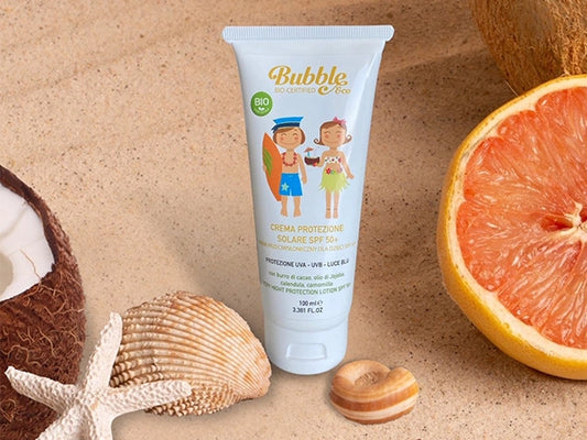 Organiczny krem przeciwsłoneczny dla dzieci SPF50+ 100ml 0m+ - Bubble&CO