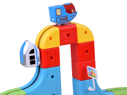 KLOCKI MAGNETYCZNE Tor magnetyczny dla pociągów - 178ele kolejka DIY Joueco