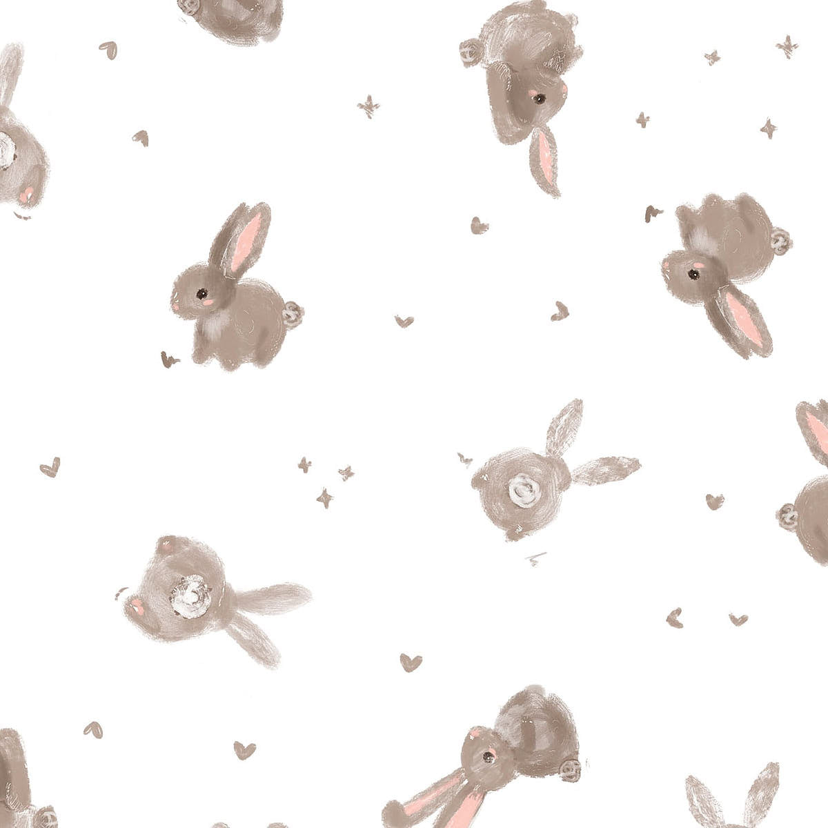 Miękka szczotka z włosia koziego z myjką - Lullalove beżowe króliczki