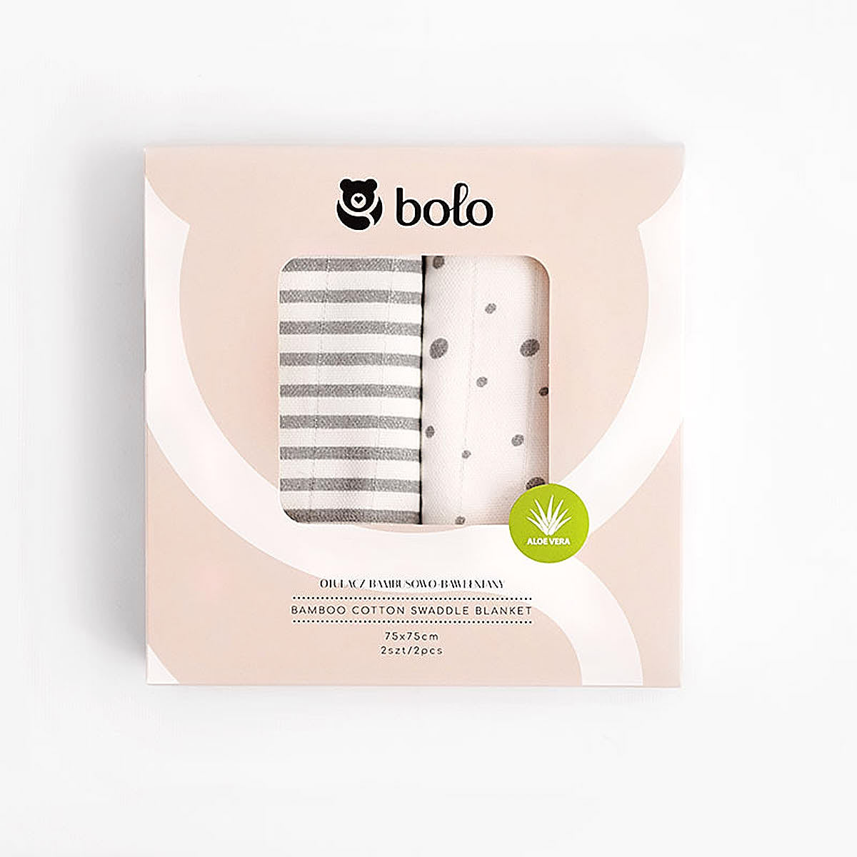 2Pak otulaczy PREMIUM z aloesem 75x75 cm - Bolo szary