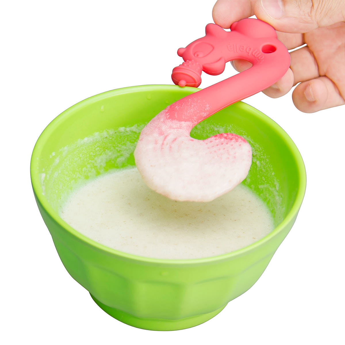 Gryzak dla niemowlaka - Zabawka Wiewiórka - Mombella red