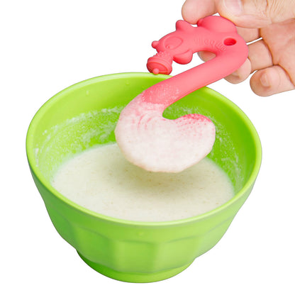 Gryzak dla niemowlaka - Zabawka Wiewiórka - Mombella red