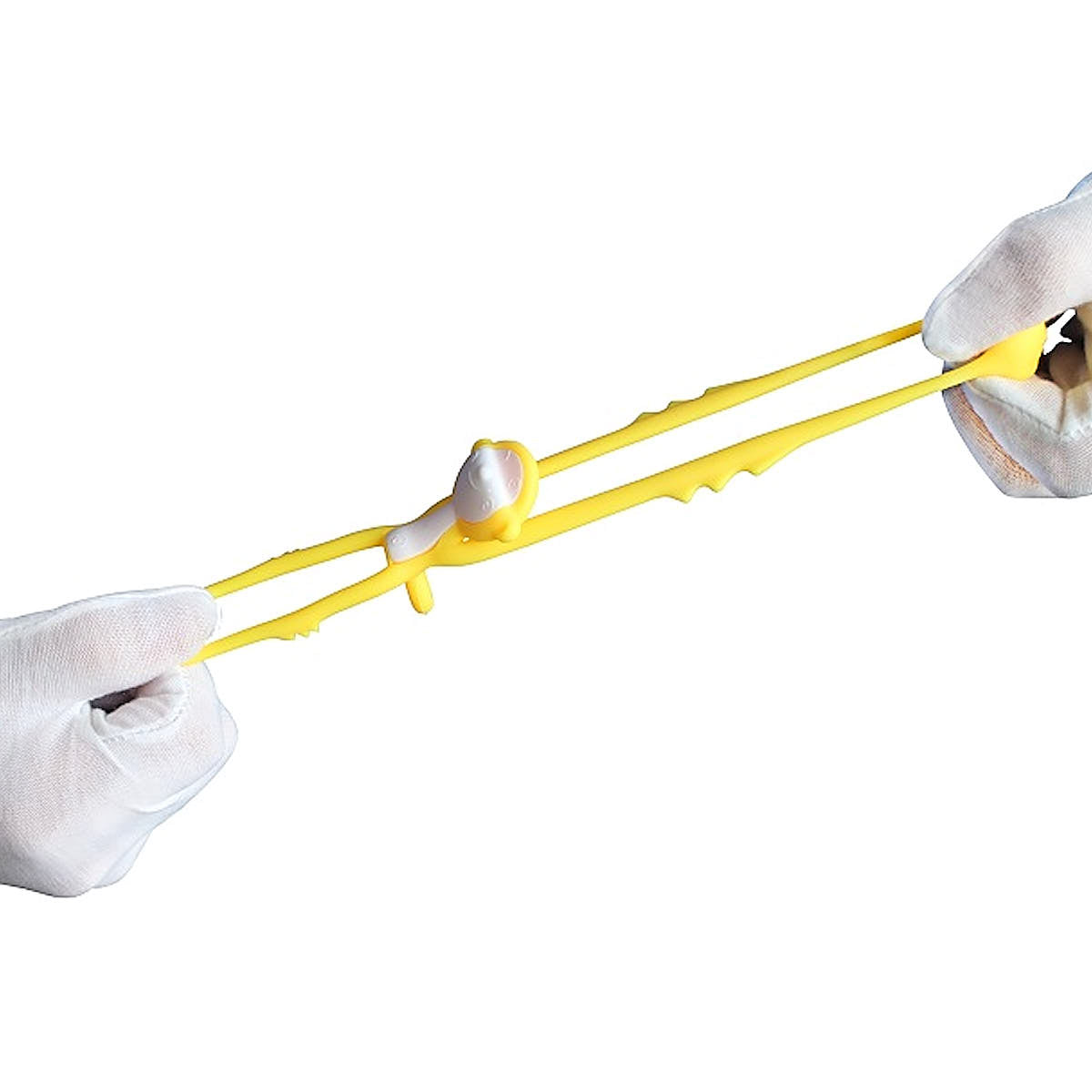 Gryzak dla niemowlaka - Zabawka Małpka - Mombella Yellow