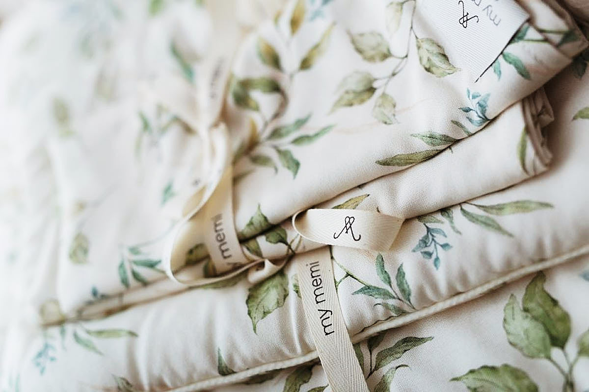 Otulacz babambusowy 75x100 cm / 100x120 cm - boho - My Memi botanic 75x100