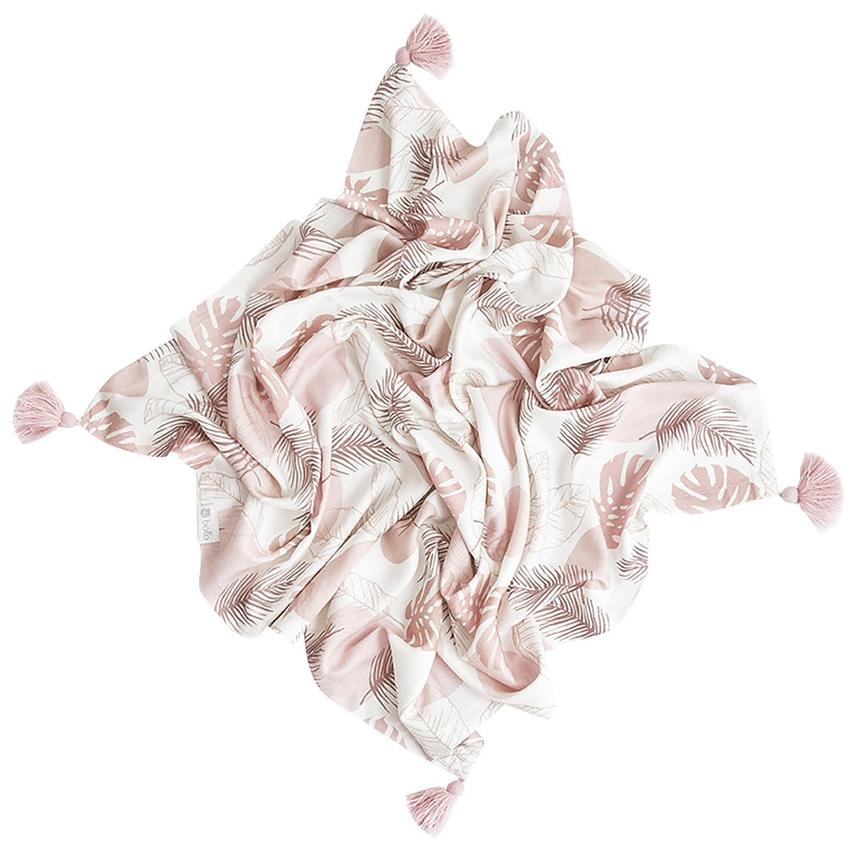 Otulacz bambusowy 80x100 cm - Bolo pretty in pink