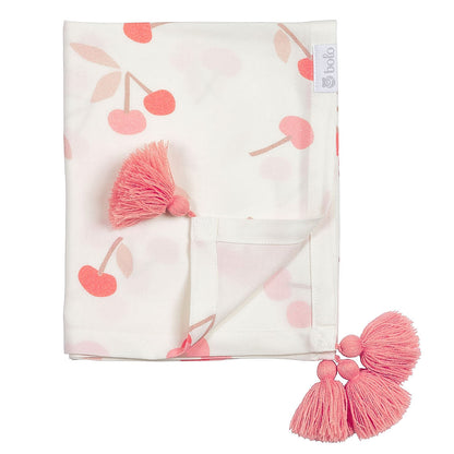 Otulacz bambusowy 80x100 cm - Bolo wisienki