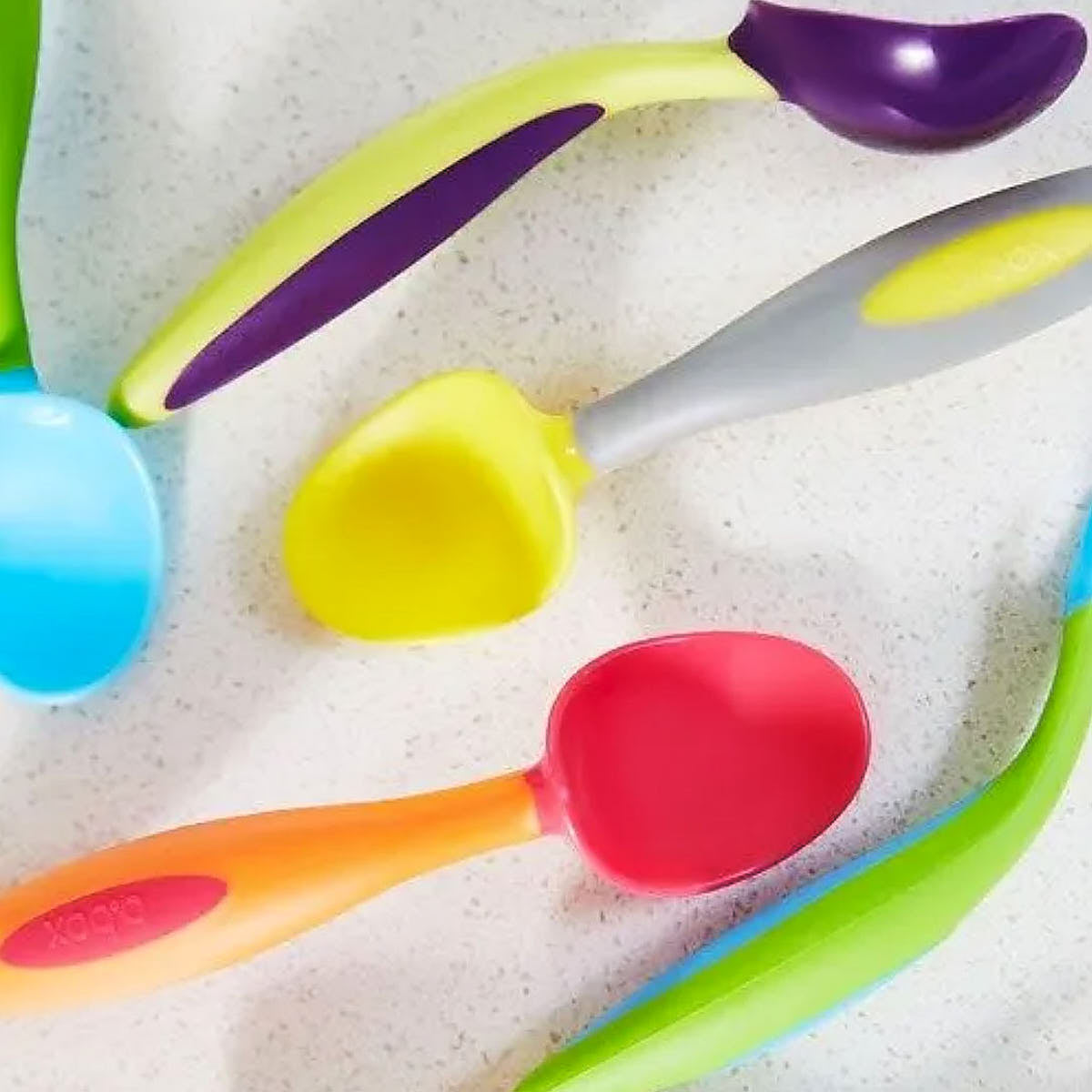 Pierwsze sztućce BLW dla niemowląt - B.Box Passion Splash