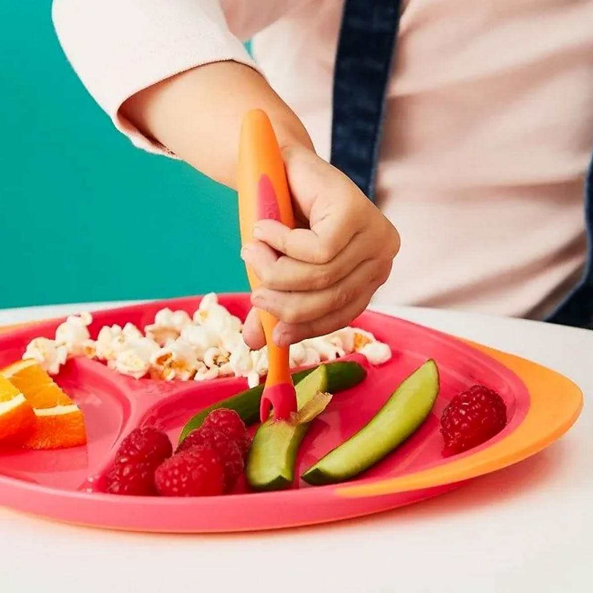 Pierwsze sztućce BLW dla niemowląt - B.Box Strawberry Shake