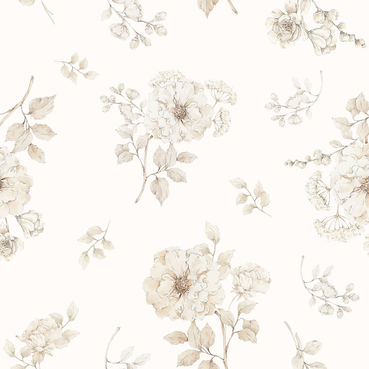 Otulacz babambusowy 75x100 cm / 100x120 cm - boho - My Memi flowers 100x120