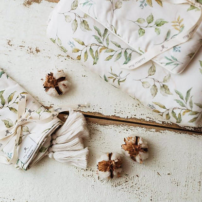 Otulacz babambusowy 75x100 cm / 100x120 cm - boho - My Memi botanic 100x120