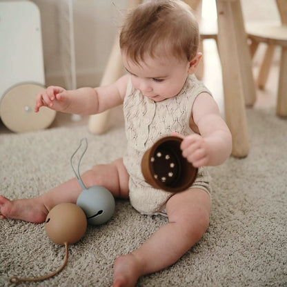 Mushie - Etui na smoczek Kula Ball Natural