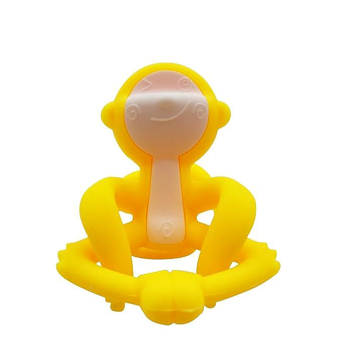 Gryzak dla niemowlaka - Zabawka Małpka - Mombella Yellow
