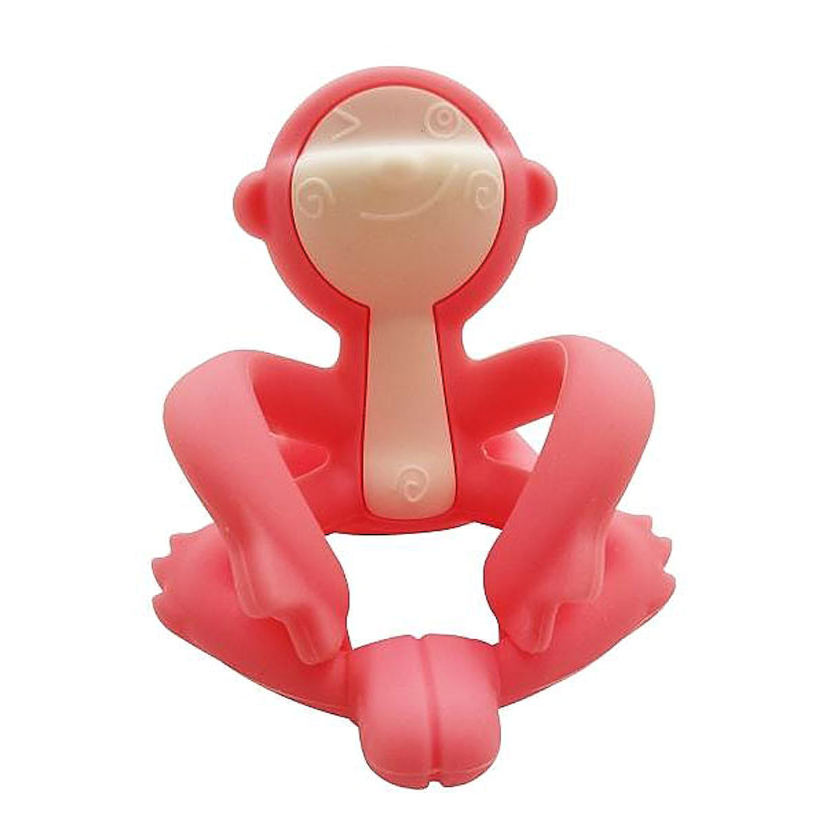 Gryzak dla niemowlaka - Zabawka Małpka - Mombella Pink