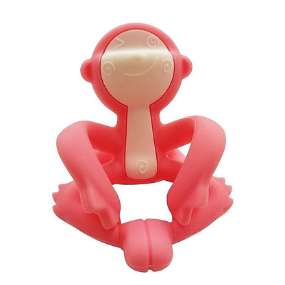 Gryzak dla niemowlaka - Zabawka Małpka - Mombella Pink