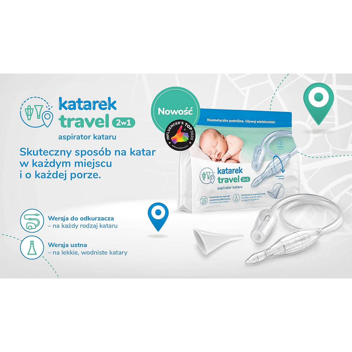 Katarek Travel - Aspirator kataru 2w1
