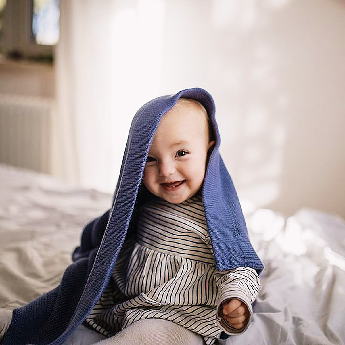 Kocyk Bambusowy 80x100cm - My Memi denim - classic