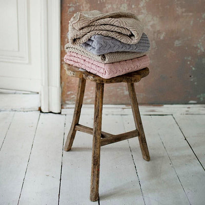 Kocyk ze 100% wełny merino - Premium collection - My Memi warm beige Pearl