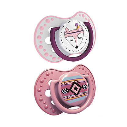 Smoczek silikonowy 2szt - Lovi Indian Summer Girl 3-6m