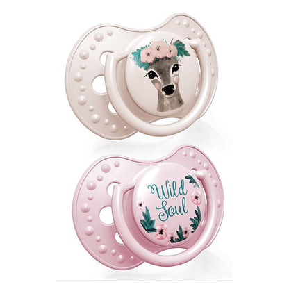 Smoczek silikonowy 2szt - Lovi Wild Soul Girl 0-3m