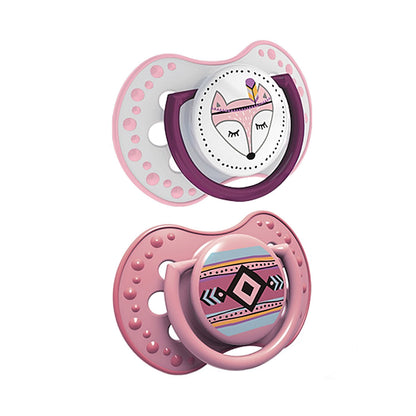 Smoczek silikonowy 2szt - Lovi Indian Summer Girl 0-3m