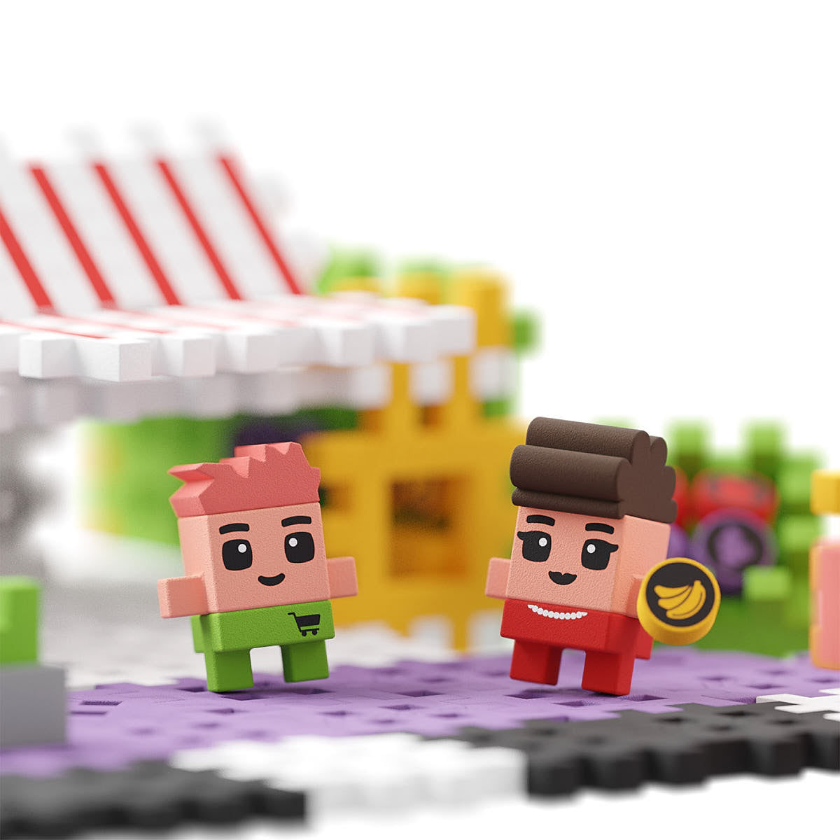 Klocki Mini Waffle City Shop 148szt - Marioinex