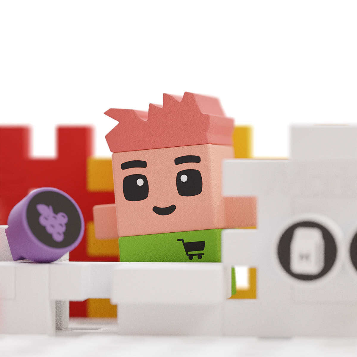 Klocki Mini Waffle City Shop 148szt - Marioinex