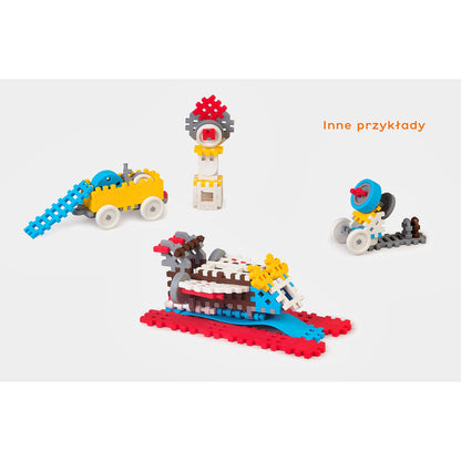 Klocki Mini Waffle Konstruktor 140szt - Marioinex Niebieski