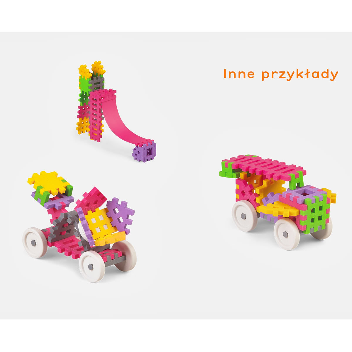 Klocki Mini Waffle Konstruktor 35szt - Marioinex Różowy