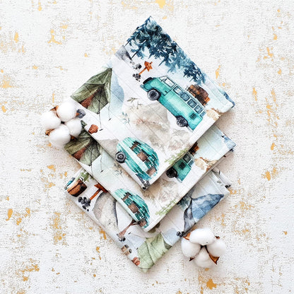 Pieluszka bambusowo - bawełniana z jonami srebra - Ulewajki 3 szt. – Mary Berry Adventure Van