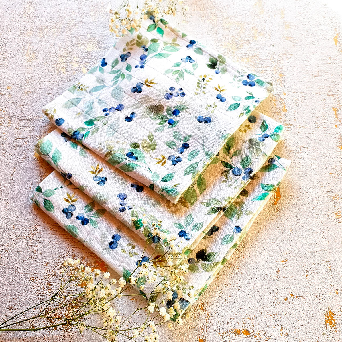 Pieluszka bambusowo - bawełniana z jonami srebra - Ulewajki 3 szt. – Mary Berry Jagódki