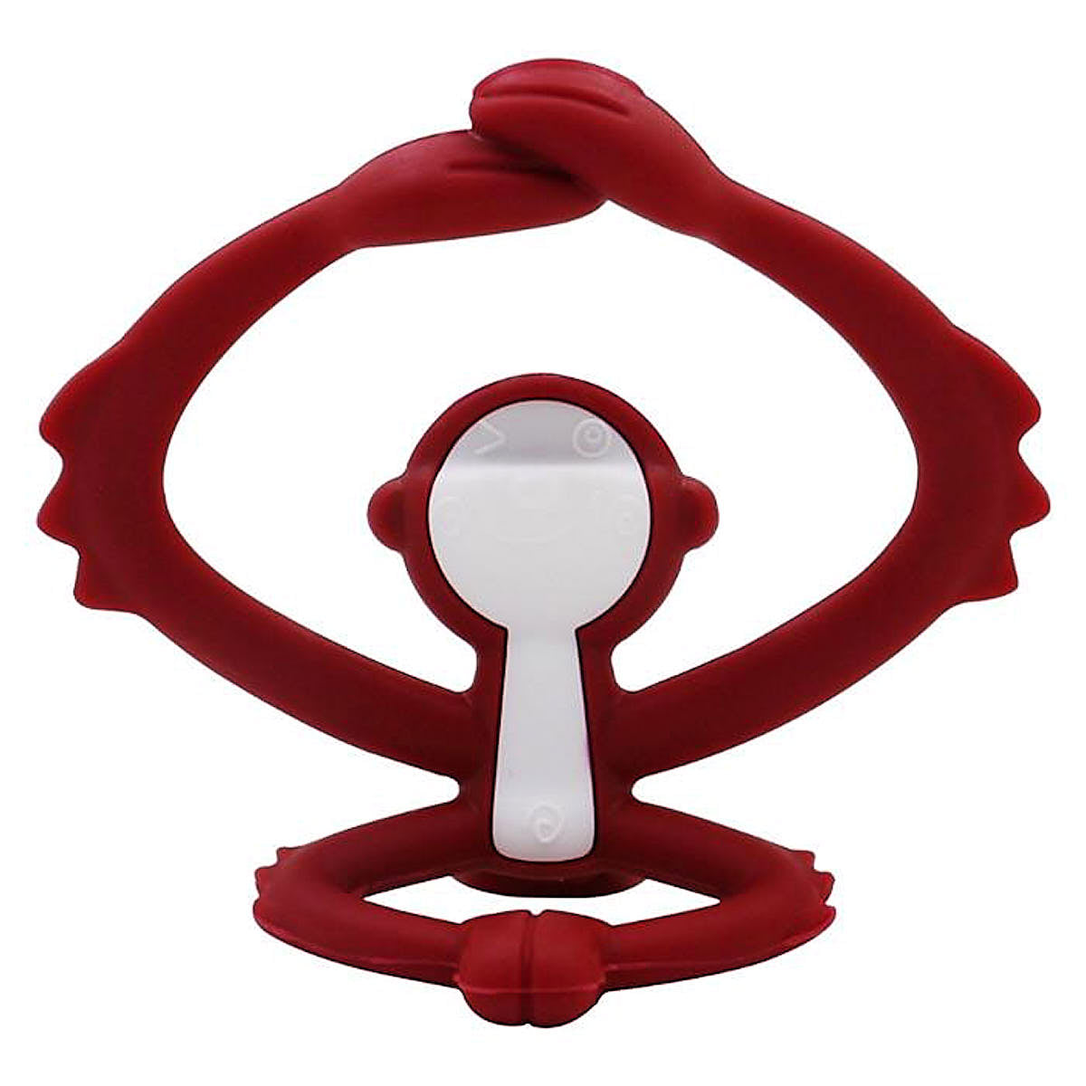 Gryzak dla niemowlaka - Zabawka Małpka - Mombella Chimney Red