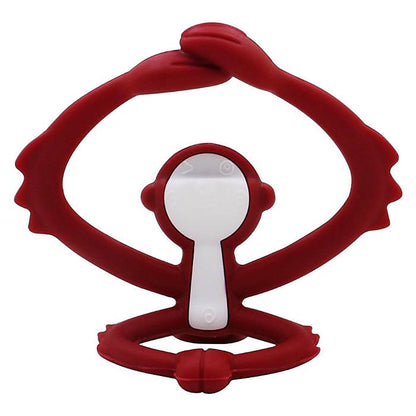 Gryzak dla niemowlaka - Zabawka Małpka - Mombella Chimney Red