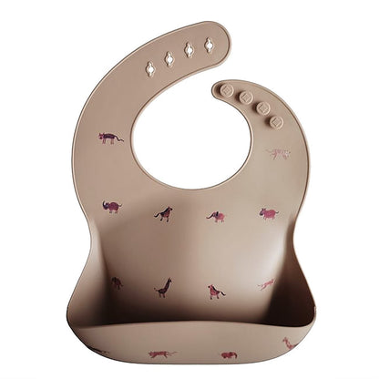 Śliniak silikonowy - Mushie Brown Safari