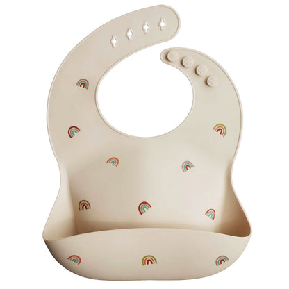 Śliniak silikonowy - Mushie Rainbows