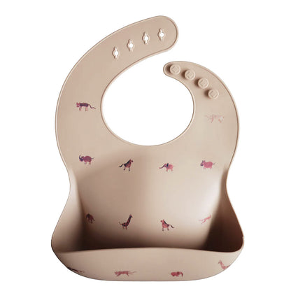 Śliniak silikonowy - Mushie Safari Tan