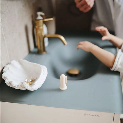 Pierwsze szczoteczki na palec 2-pak - Mushie Clay & Shifting Sand