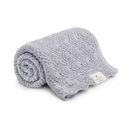 Kocyk ze 100% wełny merino - Premium collection - My Memi grey Pearl