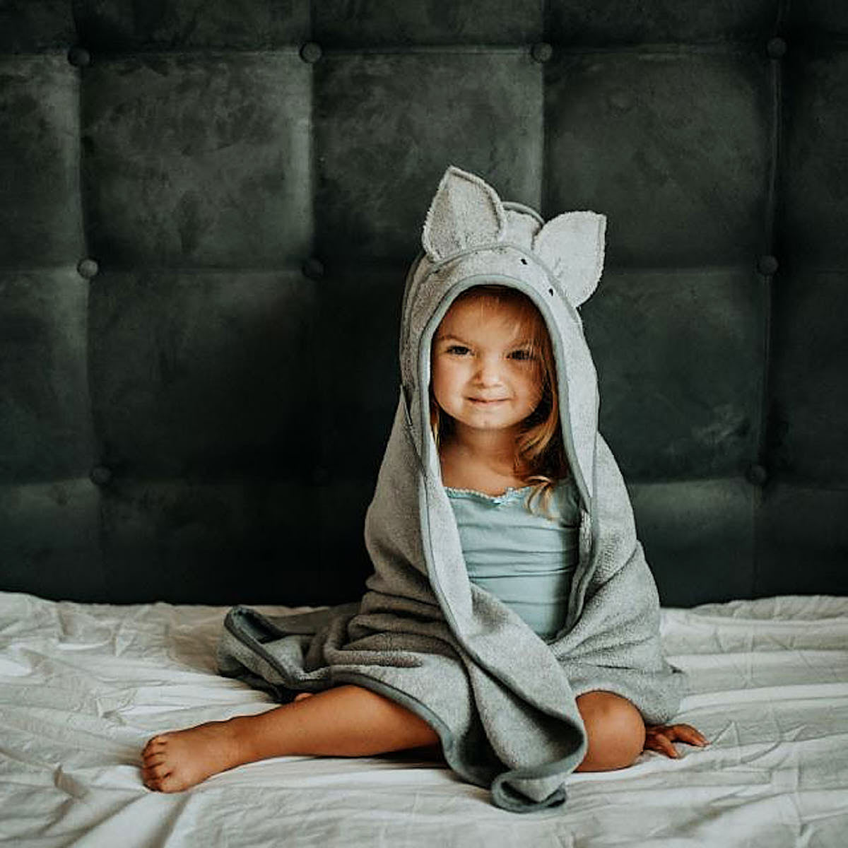 Bambusowy ręcznik - rabbit - My Memi light grey